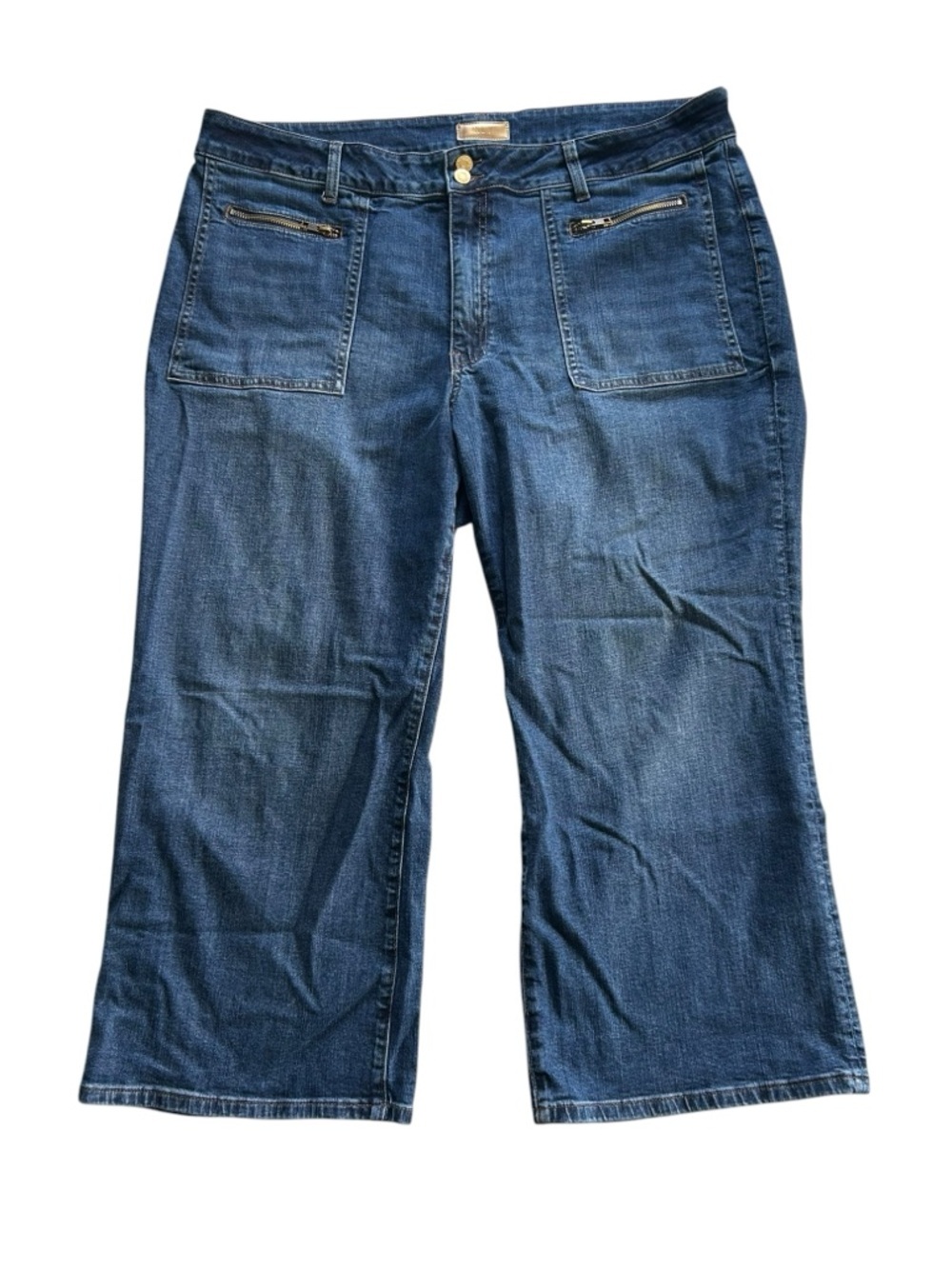 Kut From The Kloth Meg High Rise Wide Waistband Wide Leg Jeans Patch Pockets 20W - Picture 4 of 13